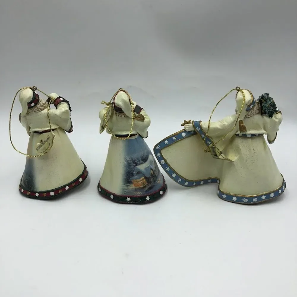 Vintage Ashton Drake 3 Set Santa Christmas Tree Ornaments Thomas Kinkade